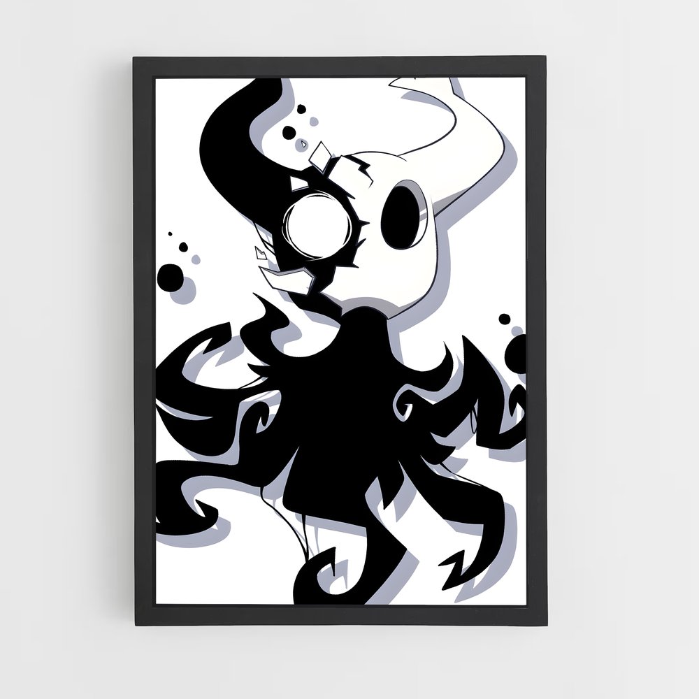 Poster Chat Noir – affiche Hollow Knight (vue 2)